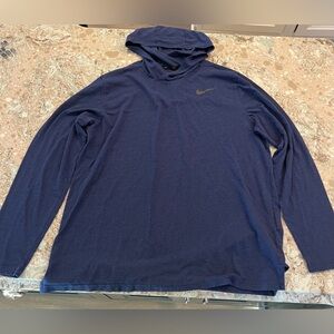XL Nike Blue Hooded Long sleeve T-shirt